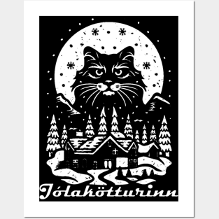 😼 THE ICELANDIC YULE CAT - Jólakötturinn 😼 Posters and Art